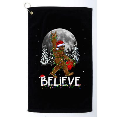 Santa Bigfoot Christmas Sasquatch Believe Platinum Collection Golf Towel