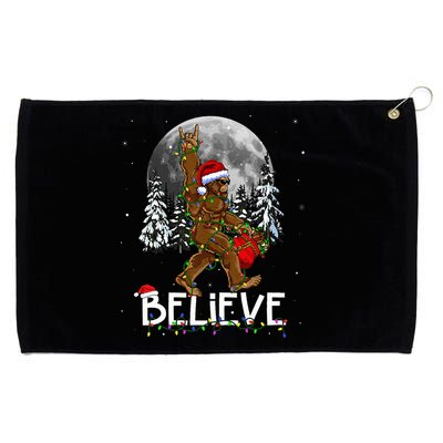 Santa Bigfoot Christmas Sasquatch Believe Grommeted Golf Towel