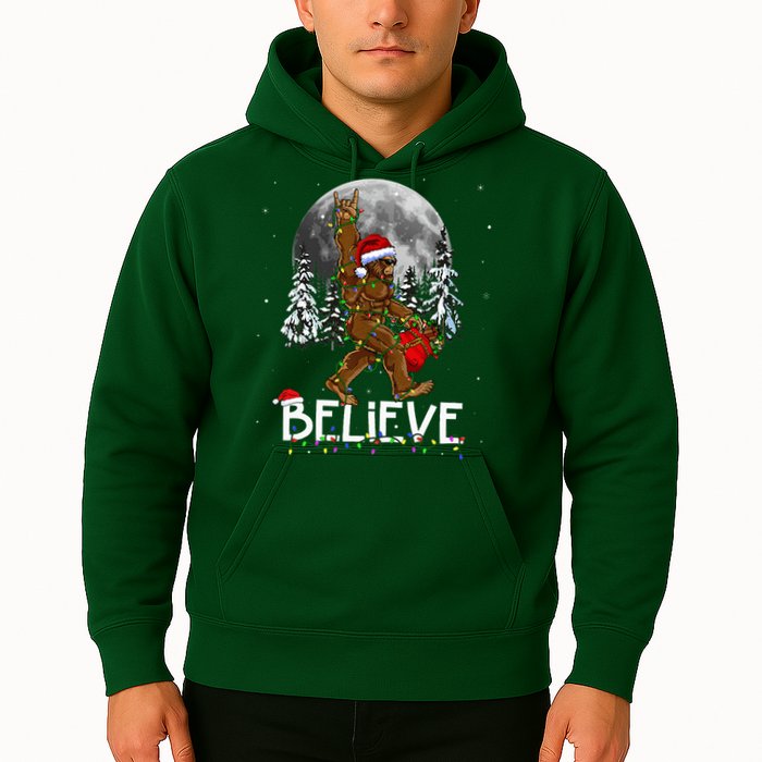 Santa Bigfoot Christmas Sasquatch Believe Hoodie