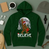 Santa Bigfoot Christmas Sasquatch Believe Hoodie