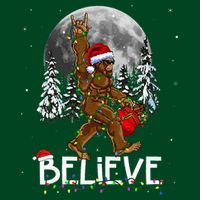 Santa Bigfoot Christmas Sasquatch Believe Hoodie