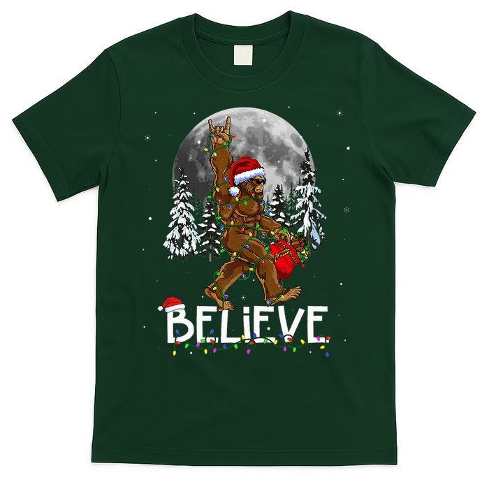 Santa Bigfoot Christmas Sasquatch Believe T-Shirt