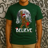 Santa Bigfoot Christmas Sasquatch Believe T-Shirt
