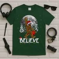 Santa Bigfoot Christmas Sasquatch Believe T-Shirt