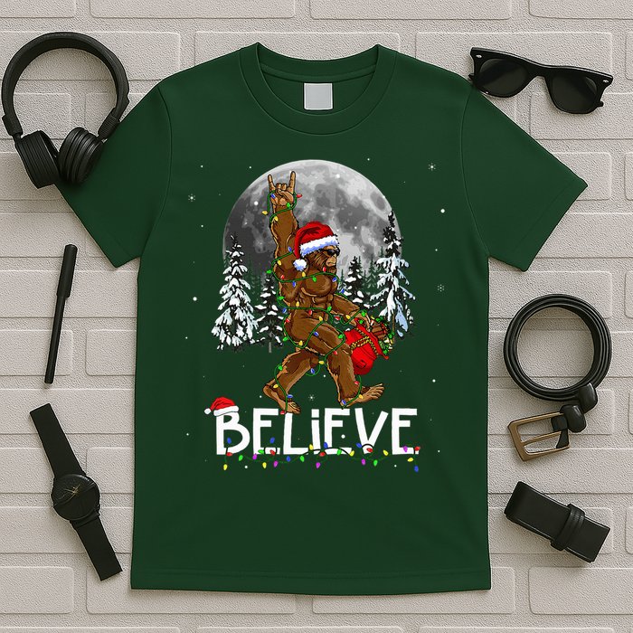 Santa Bigfoot Christmas Sasquatch Believe T-Shirt