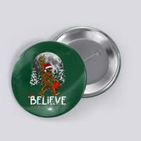 Santa Bigfoot Christmas Sasquatch Believe Button