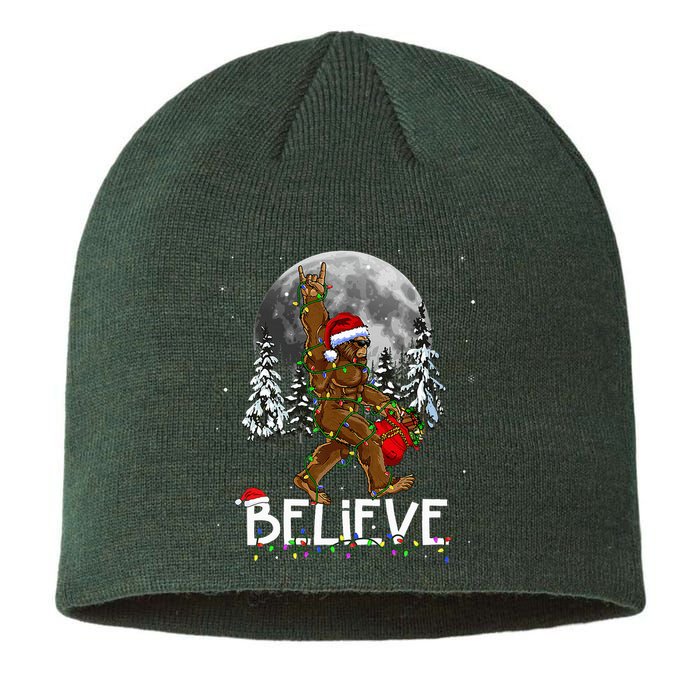 Santa Bigfoot Christmas Sasquatch Believe Sustainable Beanie