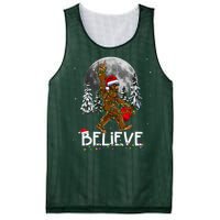 Santa Bigfoot Christmas Sasquatch Believe Mesh Reversible Basketball Jersey Tank