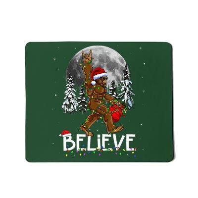 Santa Bigfoot Christmas Sasquatch Believe Mousepad