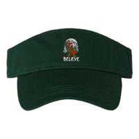 Santa Bigfoot Christmas Sasquatch Believe Valucap Bio-Washed Visor