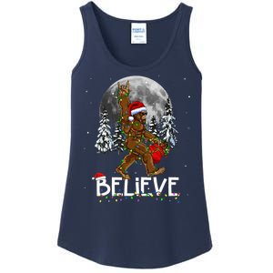 Santa Bigfoot Christmas Sasquatch Believe Ladies Essential Tank