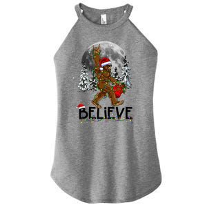 Santa Bigfoot Christmas Sasquatch Believe Women's Perfect Tri Rocker Tank