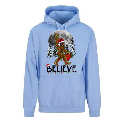 Santa Bigfoot Christmas Sasquatch Believe Unisex Surf Hoodie