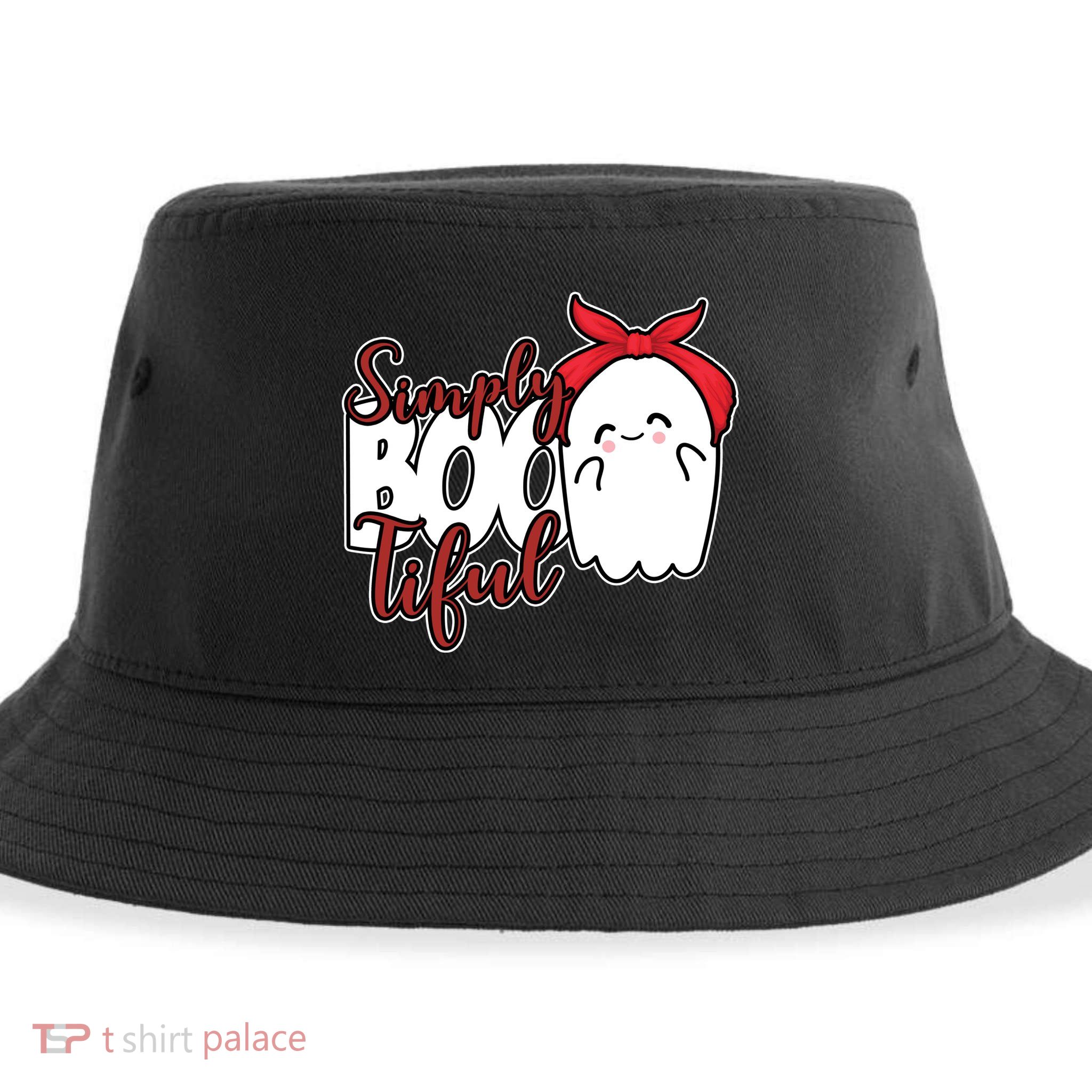 Simply Bootiful Cute Halloween Ghost Sustainable Bucket Hat