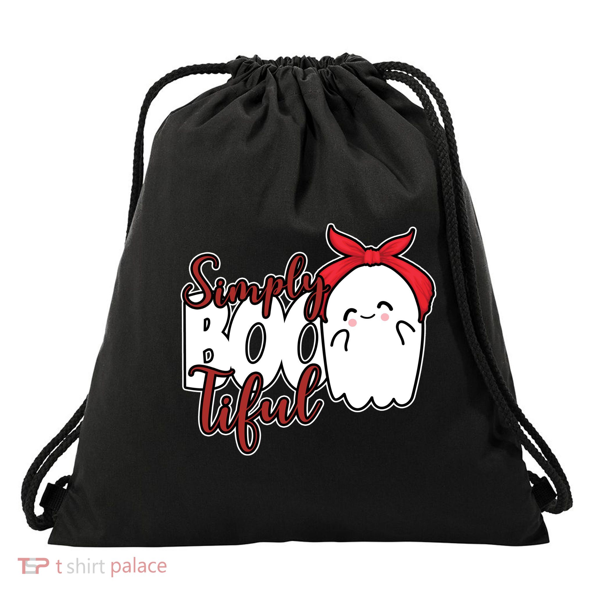 Simply Bootiful Cute Halloween Ghost Drawstring Bag