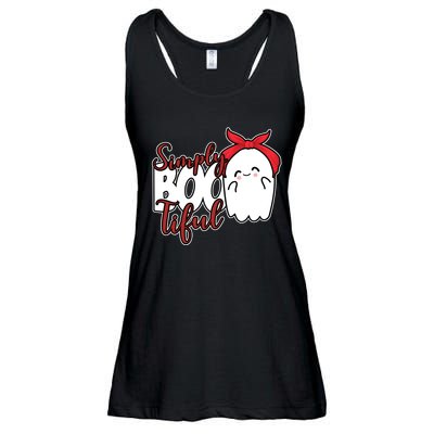 Simply Bootiful Cute Halloween Ghost Ladies Essential Flowy Tank