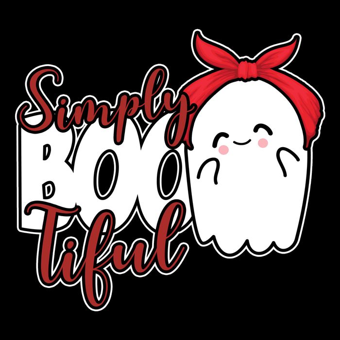 Simply Bootiful Cute Halloween Ghost Flat Bill Trucker Hat