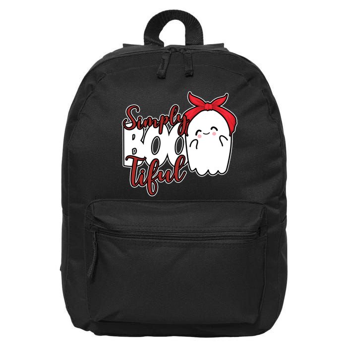 Simply Bootiful Cute Halloween Ghost 16 in Basic Backpack