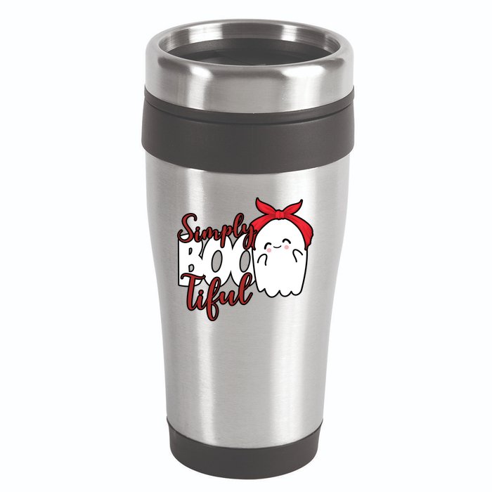 Simply Bootiful Cute Halloween Ghost 16oz Travel Tumbler