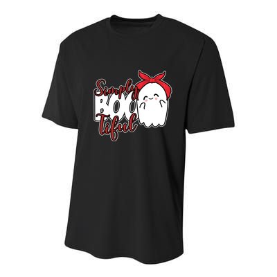 Simply Bootiful Cute Halloween Ghost Youth Performance Sprint T-Shirt