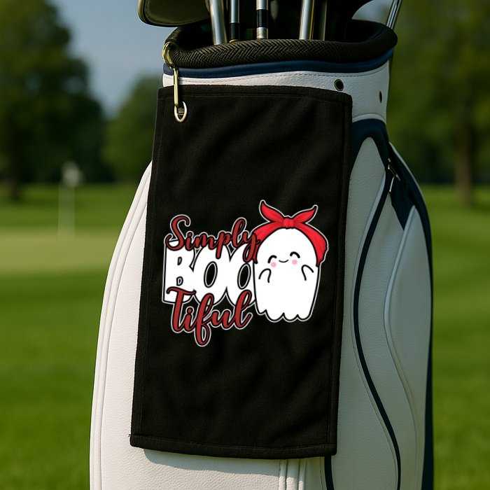 Simply Bootiful Cute Halloween Ghost Golf Towel
