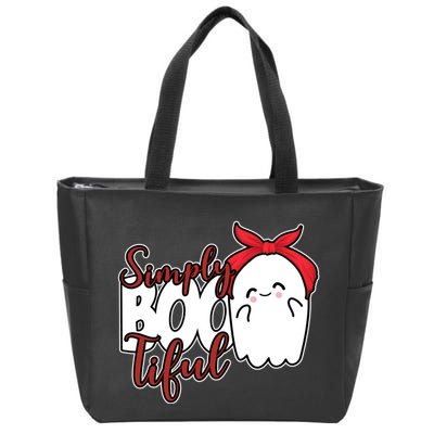 Simply Bootiful Cute Halloween Ghost Zip Tote Bag