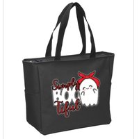 Simply Bootiful Cute Halloween Ghost Zip Tote Bag
