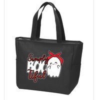 Simply Bootiful Cute Halloween Ghost Zip Tote Bag