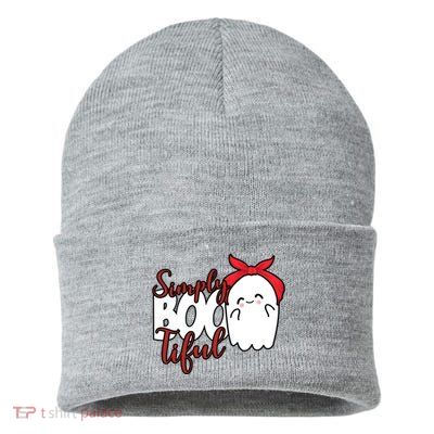 Simply Bootiful Cute Halloween Ghost Sustainable Knit Beanie