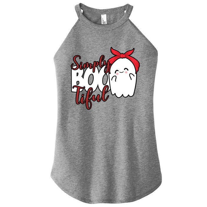 Simply Bootiful Cute Halloween Ghost Women's Perfect Tri Rocker Tank