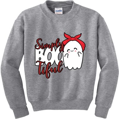 Simply Bootiful Cute Halloween Ghost Kids Sweatshirt