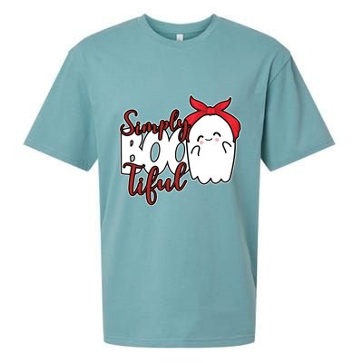 Simply Bootiful Cute Halloween Ghost Sueded Cloud Jersey T-Shirt