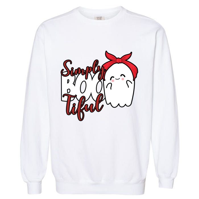 Simply Bootiful Cute Halloween Ghost Garment-Dyed Sweatshirt