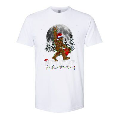 Santa Bigfoot Christmas Lights Funny Sasquatch Believe Xmas Softstyle CVC T-Shirt