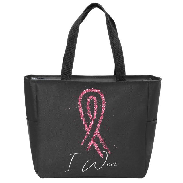 Survivor Breast Cancer Awareness Zip Tote Bag