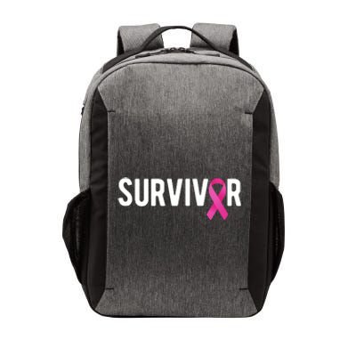 Survivor Breast Cancer Awareness Ribbon Vector Backpack