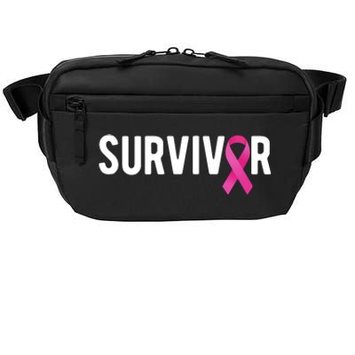 Survivor Breast Cancer Awareness Ribbon Crossbody Pack