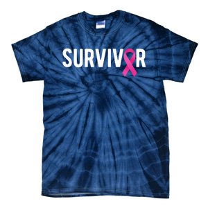 Survivor Breast Cancer Awareness Ribbon Tie-Dye T-Shirt