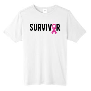 Survivor Breast Cancer Awareness Ribbon Tall Fusion ChromaSoft Performance T-Shirt