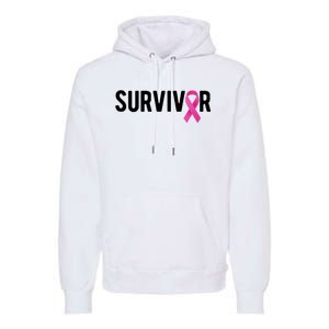 Survivor Breast Cancer Awareness Ribbon Premium Hoodie