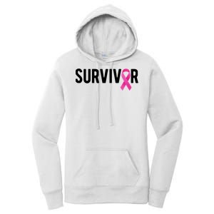 Survivor Breast Cancer Awareness Ribbon Women's Pullover Hoodie