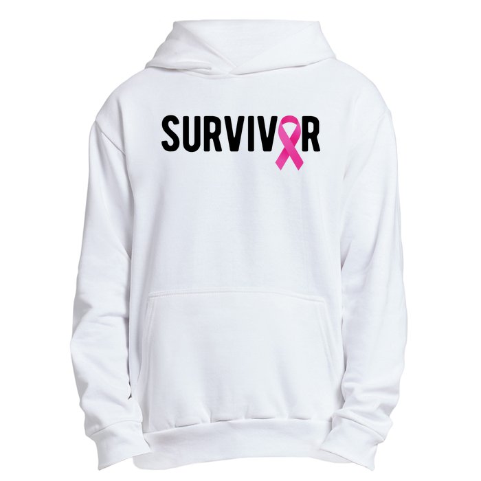 Survivor Breast Cancer Awareness Ribbon Urban Pullover Hoodie