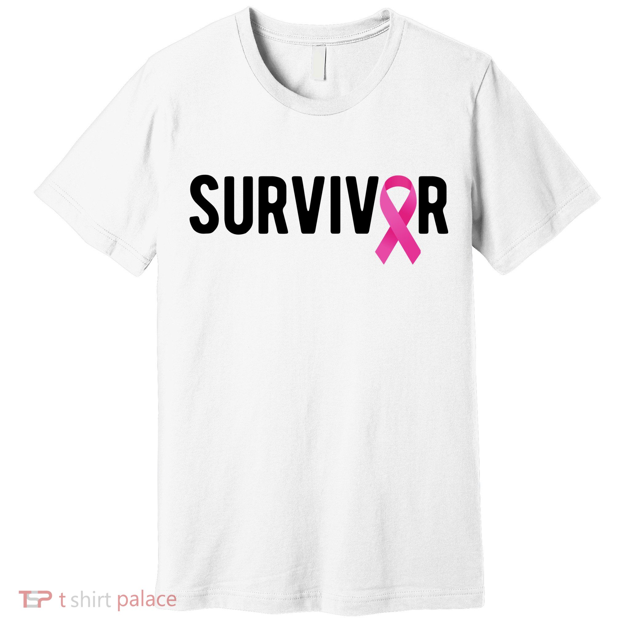 Survivor Breast Cancer Awareness Ribbon Premium T-Shirt