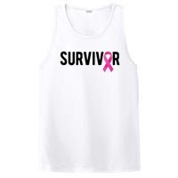 Survivor Breast Cancer Awareness Ribbon PosiCharge Competitor Tank