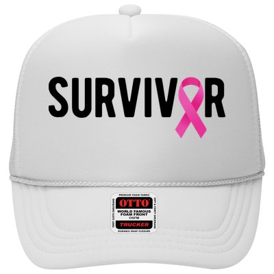 Survivor Breast Cancer Awareness Ribbon Trucker Hat