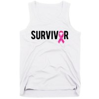Survivor Breast Cancer Awareness Ribbon Tank Top