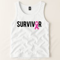 Survivor Breast Cancer Awareness Ribbon Tank Top