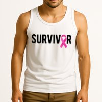 Survivor Breast Cancer Awareness Ribbon Tank Top