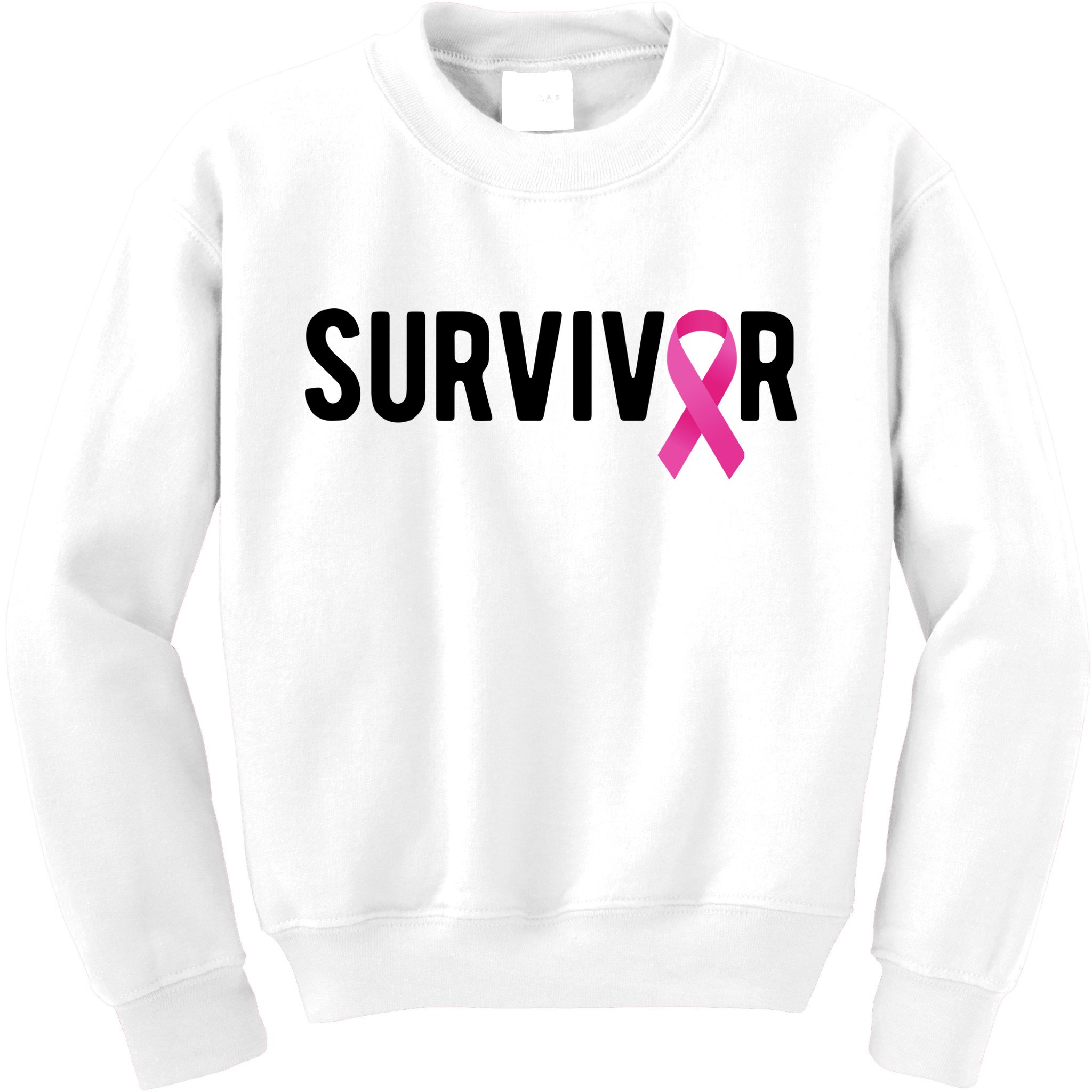 Survivor Breast Cancer Awareness Ribbon Kids Sweatshirt
