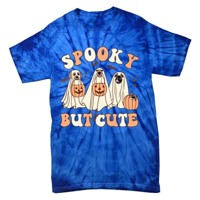 Spooky But Cute Ghost Dog Halloween Pumpkin Trick Or Treat Gift Tie-Dye T-Shirt